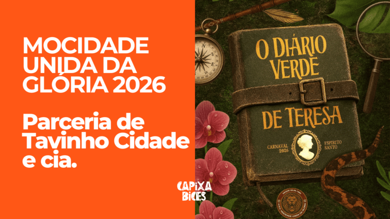 Samba concorrente da Mocidade Unida da Glória para o Carnaval de Vitória 2026.