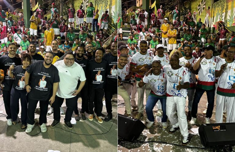 Celinho da Cuíca e Lourival das Neves empatam no Palpitômetro do Capixabices para disputa de samba-enredo da PIedade.