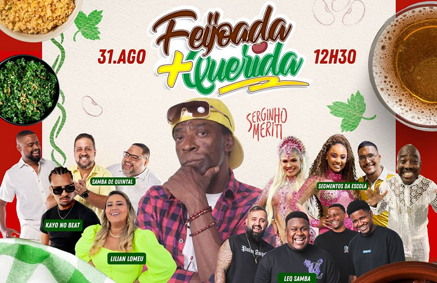 Feijoada da Mais Querida acontece neste domingo, com ingressos a partir de R$70 reais