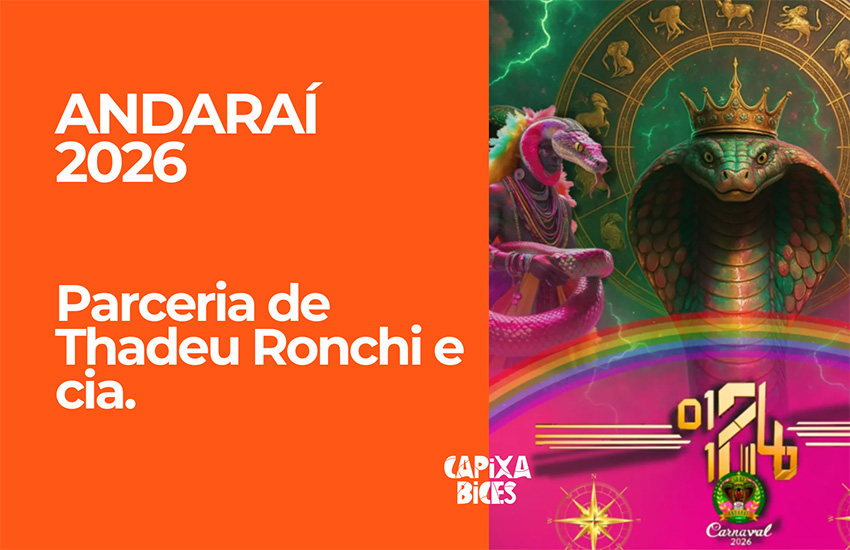 Samba concorrente da parceria de Thadeu Ronchi e cia. para a Andaraí - Carnaval de Vitória 2026