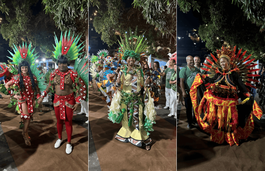 Protótipos das fantasias do Pega no Samba para o Carnaval de Vitória 2026