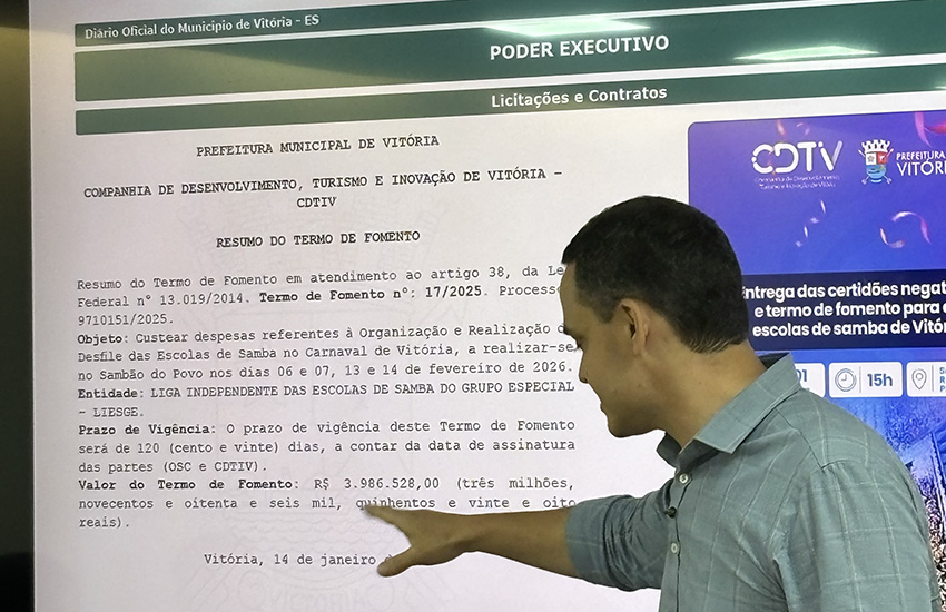 Lorenzo Pazolini e o valor destinado ao Carnaval de Vitória 2026