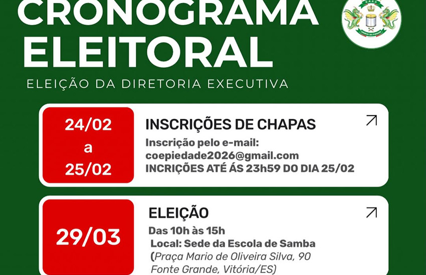 Eleições na Piedade acontecem no dia 29 de março
