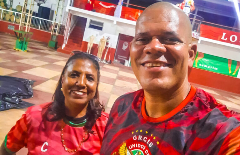 Ewerton Gigante e Regina Lima, presidente e vice da Unidos de Jucutuquara