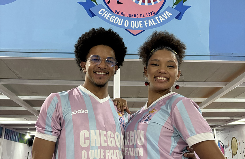 Marcel e Malu formam o novo casal de mestre-sala e porta-bandeira da Chegou O Que Faltava