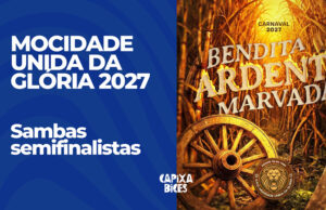 Sambas semifinalistas na disputa da Mocidade Unida da Glória, para o Carnaval de Vitória 2026