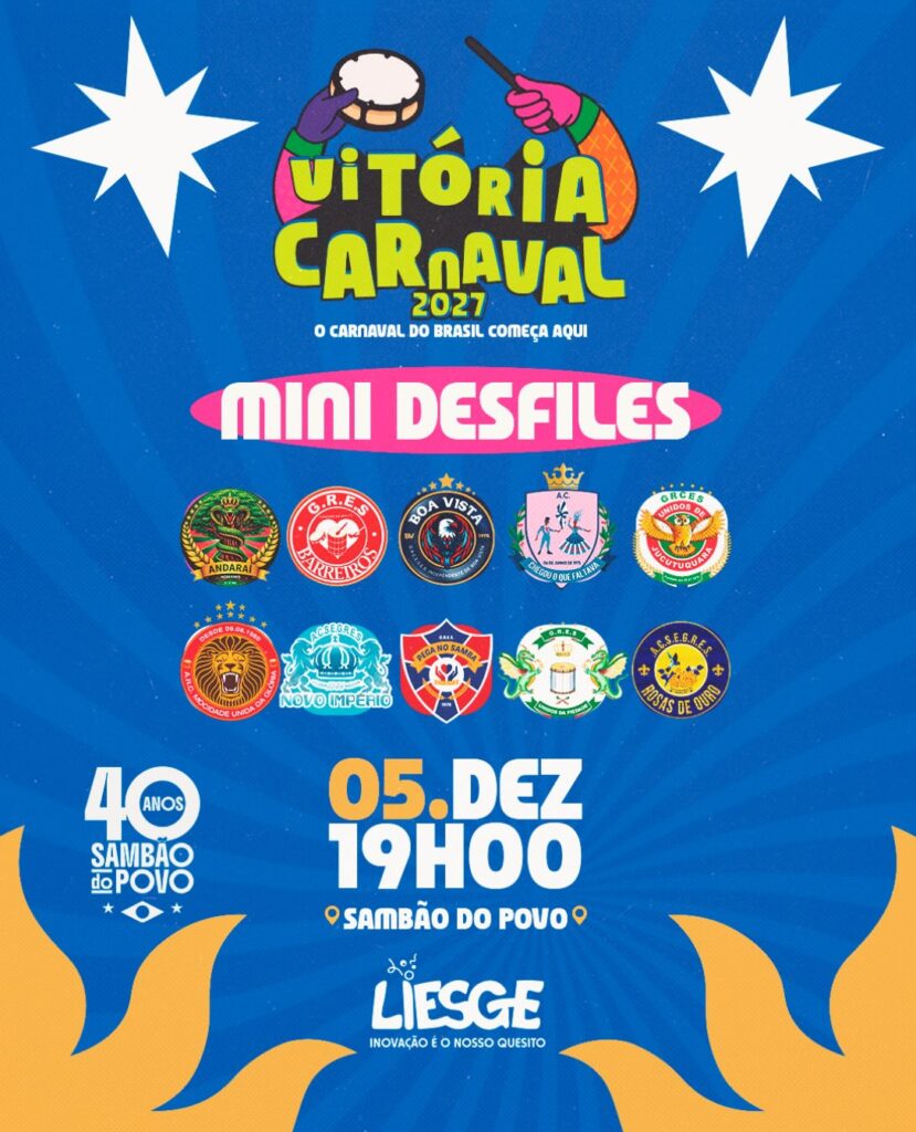 Minidesfiles vão acontecer no dia 5 de dezembro, no Sambão do Povo, em espaço reduzido