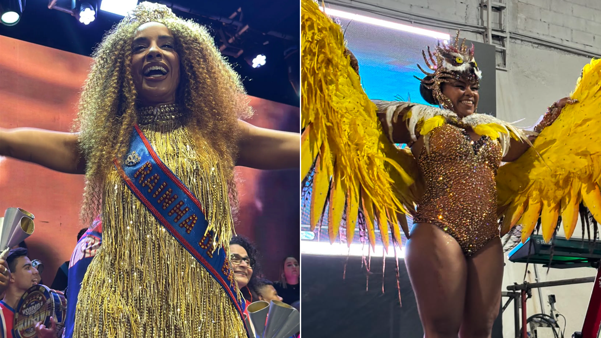 Bryce na Boa Vista e Luiza na Jucutuquara: novas rainhas de bateria são coroadas